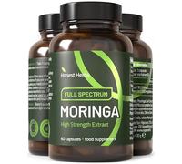 Moringa Capsules 2000mg - High Strength Full Spectrum Leaf Extract - 60 Small Capsules Easy to Swallow - Vegan & Lab-Tested - UK Made Natural Supplement