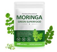 Moringa Capsules 240 Count - 6000 mg Moringa Leaf Extract Oil Softgels - Natural Green Superfood Supplement, Rich in Antioxidants - Supports Energy, Skin, Bone, Joint, Immune & Gut Health