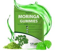 Moringa Gummies 3000mg Equivalent | 120 Count | Natural Energy & Immunity Boost | Superfood Antioxidant | Alternative to Moringa Capsules, Pills or Powder | Vegan, Gluten-Free
