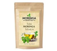 Moringa Mantra Tulsi Moringa Herbal Tea 50 Dip Bags, Organically Grown Moringa and Holy Basil Tulsi Leaves Infusion