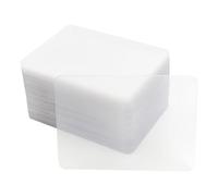Moriquill 100 PCS Clear PET Cards, ATC Size 2.5 x 3.5 in Transparent Blank Plastic Overlay Cards with Rounded Corners, 0.5 mm Thick Water-Resistant for Photo, ID Badge, Membership, Scrapbook