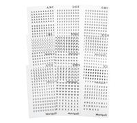 Moriquill 1281 Pcs Alphabet Stickers, 9 PET Sheets, 5 mm Black Capitals | Pre-cut water-resistant letters with a 10 mm blank margin for hole punching, journals, planners, scrapbook pages and cards