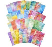 Moriquill 30 Sheets Puzzle Pre-Cut Washi Stickers, Featuring Abstract Watercolor, Pastel Gradient and Geometric Designs for Scrapbooking, Bullet Journaling, DIY Crafts