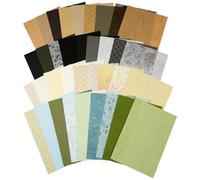 Moriquill 36PCS Vintage Textured Paper Set - Retro Scrapbook Paper Kit with Envelope for Junk Journaling Collage Journal Supplies DIY Crafts Decorative Sheets 8.3 x 5.8 in