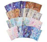 Moriquill 60 Sheets Fantasy Scrapbook Paper - Dreamlike Aesthetic Journal Ephemera with Ocean, Castle, Fairy Designs for Collage, Junk Journal, DIY Crafting, Decorative Paper with Vintage Envelope