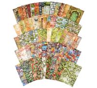 Moriquill 60 Sheets Vintage Washi Stickers - Brick Wall Theme with Floral, Graffiti, Ivy, Window Designs for Scrapbooking, Bullet Journaling and DIY Crafts