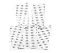 Moriquill 700 Pcs Tiny Number PET Stickers, 4 mm Black Digits 0-9
