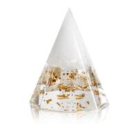 MORISHIO Japanese Orgone Pyramid, Salt purification zen lucky ornaments (Gold)