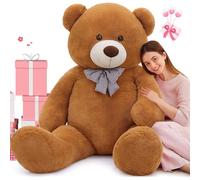 MorisMos 180cm Giant Teddy Bear Stuffed Animal Brown, Large Teddy Bear 6ft for Girlfriend, Cuddly Soft Big Plush Toy for Women Girls Kids Boyfriend Valentines Day Birthday