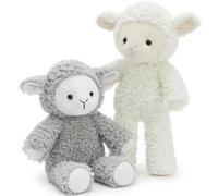 MorisMos 2 Pcs Sheep Plush Stuffed Easter Animals Bulk, 30 cm Lamb Stuffed Animals for Girls Easter Gifts Basket Stuffers Kids Party Favors Decorations Christmas Valentines Day
