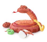MorisMos 200cm/79in Giant Snake Soft Toy Large with 3 Babies in Eggs, Long Anaconda Snakes Teddy Stuffed Animal Plush Cuddly Lifelike, Present for Boys Girls Kids Birthday Party Decorations