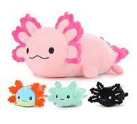 MorisMos Axolotl Teddy with Babies inside, Super Soft Cuddly Axolotls Stuffed Animal Plush Toys Lifelike, Kawaii Presents for Kids Girls Boys Birthday Party Decoration (60cm)