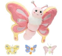 MorisMos Big Butterfly Teddy Soft Toy, 80cm Cuddly Fluffy Mommy with 3 Babies Inside, Plush Stuffed Animal Teddy Gift for Kids Birthday Deco