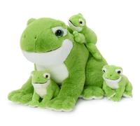 MorisMos Big Frog Teddy with Baby Toads Inside, Lifelike Green Frogs Stuffed Animal Plush Cuddly, Kawaii Presents for Kids Girls Boys Birthday Party Decorations (40 cm)