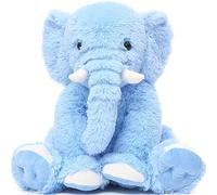 MorisMos Blue Elephant Teddy 50cm, Cuddly Fluffy Plush Elephant Stuffed Animal Soft Toy, Kawaii Birthday Presents for Kids Girls Boys Women Girlfriend Party Decorations