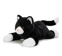 MorisMos Giant Cat Teddy Stuffed Animal Toy,80 cm Black Kawaii Cat Plush Cuddly Presents for Girls Boys Girlfriend Kids Birthday Party Decoration