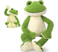MorisMos Giant Frog Soft Toy, 60cm Green Big Frog Teddy Cuddly Fluffy Plush Kawaii Large Gift for Kids Girlfriend Birthday Christmas Deco