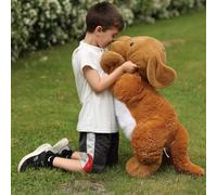 MorisMos Giant Golden Retriever Dog Teddy for Girls, Beige Kawaii Puppy Stuffed Animal Plush Toy Soft Cuddly Big, Cute Birthday Presents for Kids Girlfriend Party Decorations (80cm)