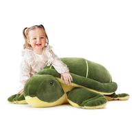 MorisMos Giant Green Tortoise Soft Toy, 85cm Cuddly Large Plush Turtle Teddy, Big Fluffy Gift for Boys Girls Birthday Christmas Deco