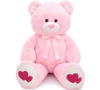 MorisMos Giant Teddy Bear 120 cm,Adorable and Cuddly Big Bear Stuffed Animal 1.2m, Classic Teddy Bear Plush Gift Decoration for Christmas,Baby Shower,Party,Birthday,Valentines Day,Pink