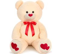 MorisMos Giant Teddy Bear 120cm (4ft) - Large Big Teddy Bear Ivory Stuffed Animal Plush Gift for Kids Girl Boy Him She, Valentine's Day, Birthday, Christmas