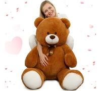 MorisMos Giant Teddy Bear 120cm (4ft) - Large Big Teddy Bear Pink white Stuffed Animal Plush Gift for Kids Girl Boy Him She, Valentine's Day, Birthday, Christmas