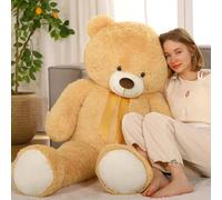 MorisMos Giant Teddy Bear 130cm, XXL Brown Teddy for Girlfriend, Big Cuddly Soft Bear 1.3m Large Fluffy Teddies Plush Soft Toy Gift for Kids Wife Birthday Mothers Day Decor