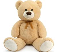 MorisMos Giant Teddy Bear for Girlfriend,Big Teddy Bear,Perfect Large Teddy Bear 130cm for Kids Girls Boys Women Mothers Day Birthday Party Decorations(Light Brown)