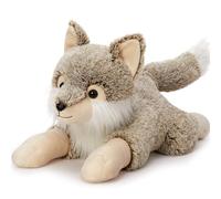 MorisMos Giant Wolf Soft Toys, 77cm Big Brown Wolf Teddy Stuffed Animals Kawaii Large Soft Cuddly Toy, XXL Fluffy Gift for Boys Girls Birthday Deco