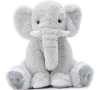 MorisMos Gray Elephant Teddy Bear, Fluffy Cuddly Elephant Stuffed Animal Plush Toy Soft, Kawaii Valentines Presents for Kids Girls Boys Girlfriend Birthday Party Decorations 50cm