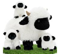 MorisMos Sheep Teddy with Babies inside,5-in-1 Sheep Plush Toy Set with Black Face 45cm,Cuddly Lamb Teddy for Kids and Toddlers,Gift for Easter Birthday Decor