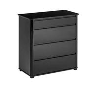 Moritz Black High Gloss Finish 4 Drawer Chest