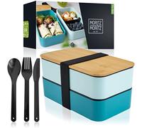 Moritz & Moritz Bento Box Blue - perfect lunchbox for adults and children - Lunchbox with compartments - ideal for work, school or travelling