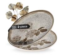 Moritz & Moritz Blossom Large Serving Plate, 2 x Porcelain Plates with Diameter 30 cm and Floral Design, Perfect as a Serving Plate for Serving Food, Microwave and Dishwasher Safe