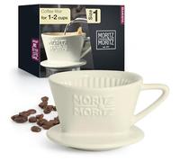Moritz & Moritz Coffee Dripper Ceramic Size 1 - Perfect Pour Over Coffee - Classic White Porcelain Filter Cone for Rich Aroma
