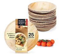 Moritz & Moritz Disposable Bowls 25 pcs - 25 Paper Bowls Approx. 15 cm Ø, Depth Approx. 6 cm - Alternative to Bamboo Plates and Bamboo Crockery