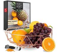 Moritz & Moritz Fruit Bowl in Copper Metal 27.5cm - Wire Fruit Basket in Copper Metal - Basket for Gifts, Fruits, Vegetables and Bread