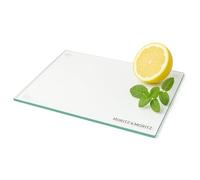 Moritz & Moritz Large Glass Chopping Board for Kitchen - 40 x 30 cm - Transparent Glass Cutting Board Non Slip - for Cutting, Dressing and as Worktop Saver
