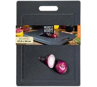 Moritz & Moritz Plastic Chopping Boards Black Granite Look - 36x27.5 cm - Cutting Board with Non-Slip Feet & Granite Look - Chopping Board with Juice Groove - Cutting Board for Kitchen