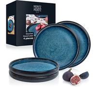 Moritz & Moritz SOLID 4x Small Plates - 21 cm Stoneware Dessert & Breakfast Plates - Perfect for Cake, Snacks & Side Dishes - Durable, Scratch-Resistant, Dishwasher & Microwave Safe - Modern Tableware
