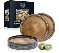 Moritz & Moritz Solid 4X Small Plates - 21 cm Stoneware Dessert & Breakfast Plates - Perfect for Cake, Snacks & Side Dishes - Durable, Scratch-Resistant, Dishwasher & Microwave Safe