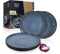 Moritz & Moritz VIDA Dinner Plate Set of 6 Blue - Ø 27cm Porcelain Dinner Plates for 6, Dishwasher & Microwave Safe - Stylish and Durable Plates for Everyday Use, Ideal for Dinner, Brunch & More