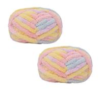 Morkite 2 Pieces Knitting Yarn, Chunky Knit, for Blankets, Hand Knitting, Super Soft, Large Jumbo Blanket, Thick Wool