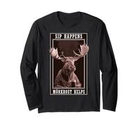 Morkrost Swedish Dark Roast Coffee Moose Long Sleeve T-Shirt