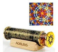 Morlenscope 12 Constellations Leo Mini Kaleidoscope for Adults,Handmade Stainless Steel Ruby Crystals and Healing Stones Core Box,Anniversary Birthday Christmas Thanks Giving New Year Present Gift