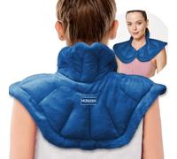 MORLIDEN Microwavable Heated Neck Wrap Warmer and Shoulder Heating Pad Microwave, Weighted Microwave Heating Pad for Neck and Shoulders Hot and Cold Compress