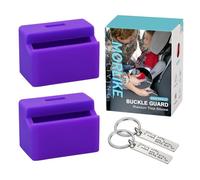 Morlike Silicone Seatbelt Secure Buckle Safety Cover Lock (Purple)