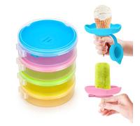 MORLIKE Popsicle & Ice Cream Cone Holder, Catches Drips & Mess Free, Food Grade Silicone (4 Count)