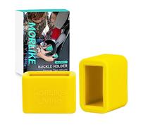 Morlike Silicone Belt Buckle Seatbelt Holder (Yellow)