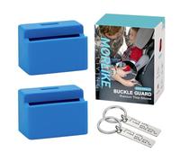 Morlike Silicone Seatbelt Secure Buckle Safety Cover Lock (BLUE2-2 PCAK)